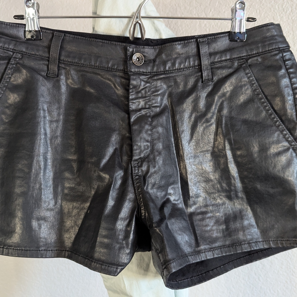 Big Star Shiny Black High Waist Shorts